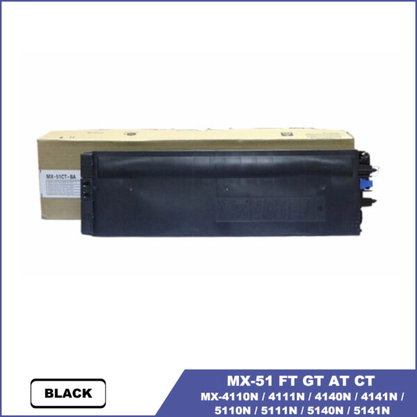 Sharp MX-51FT GT AT BT Toner Cartridge for MX-4110N 4111N 4140N 4141N 5110N 5111N 5140N 5141N